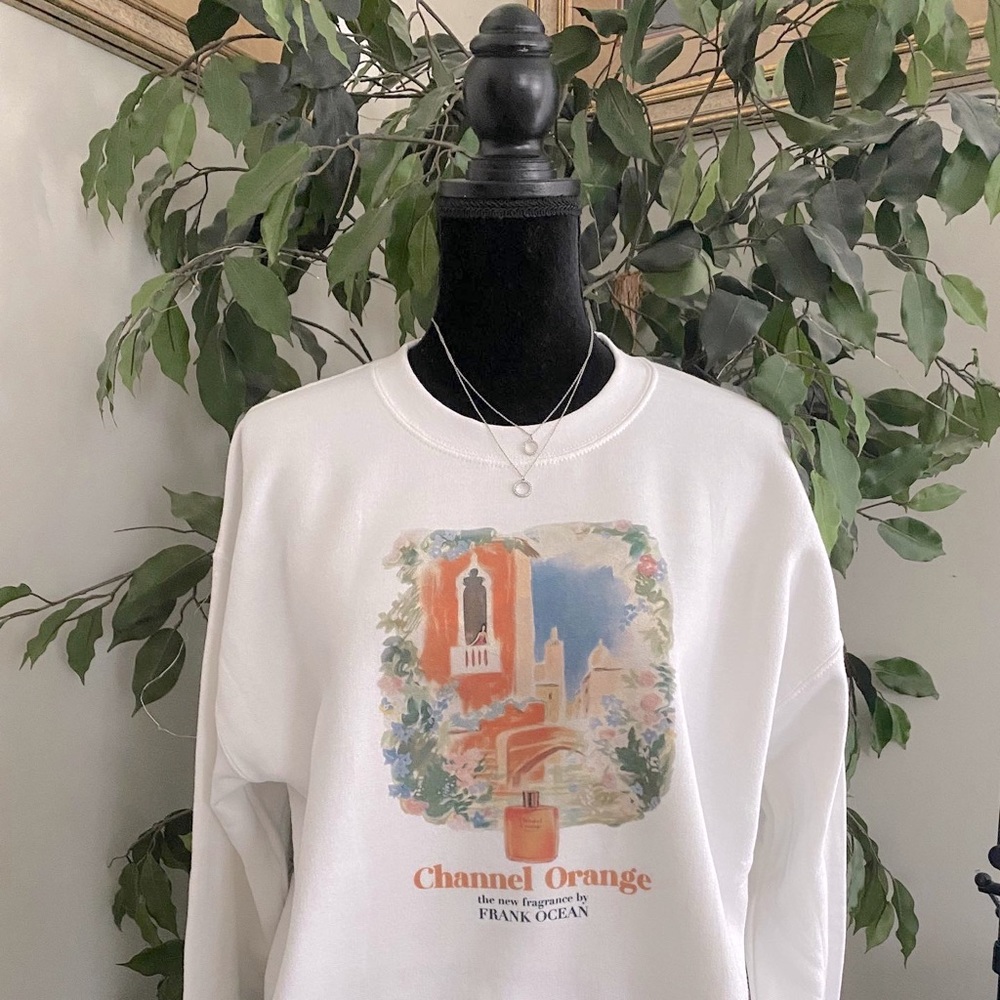 Frank Ocean Channel Orange Album Music Cover White Sweatshirt